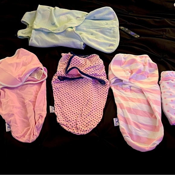 Halo Pajamas Baby Sleep Swaddles 4 Are Velcro One Is Zipper Plus